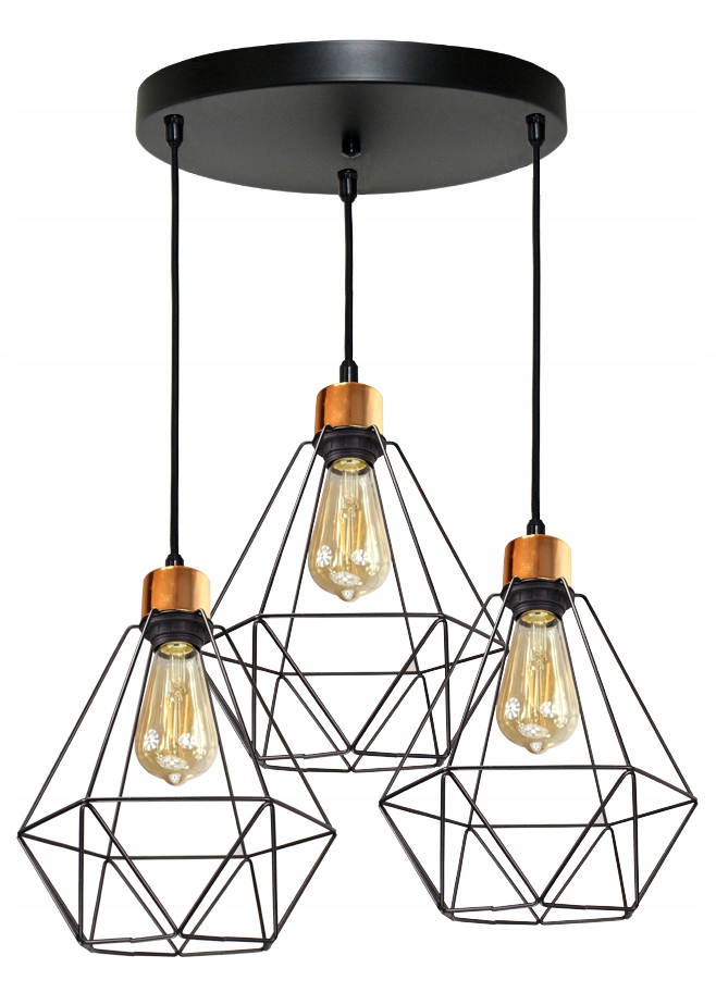 Lustr Stropní Svítidlo Diamond Měď Černá Lampy Lustry Do Obývacího Pokoje Led