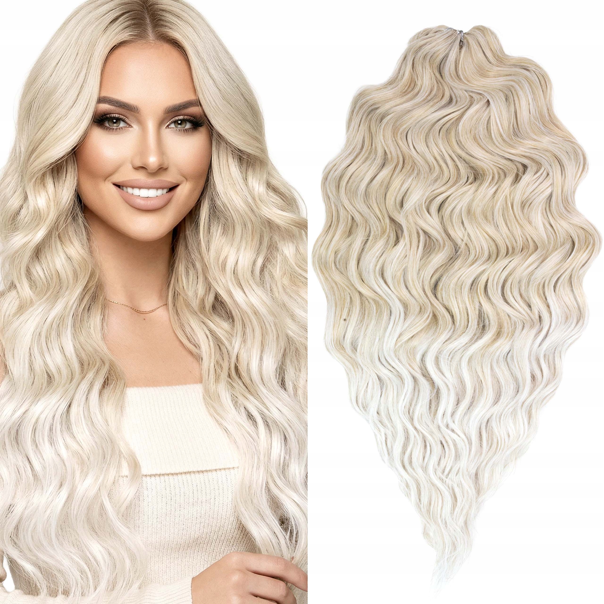 Syntetické umělé vlasy pro česání Afroloki Anna chladné blond ombre