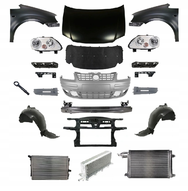 VW CADDY 2K 2004-2010 KOMPLETNY PRZÓD MASKA PAS