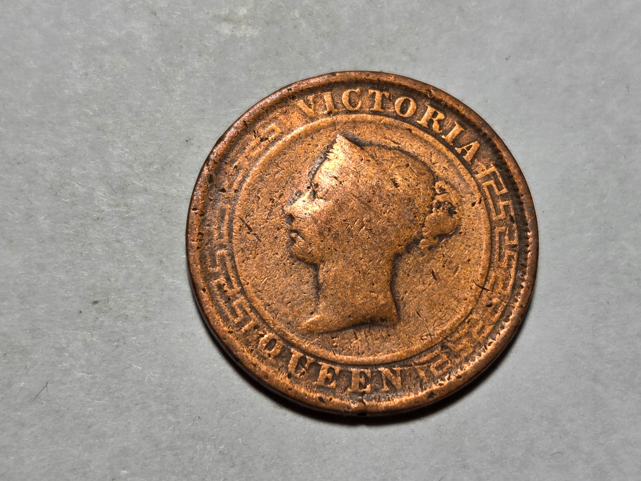 Ceylon 1 cent 1870 rok -NR1045