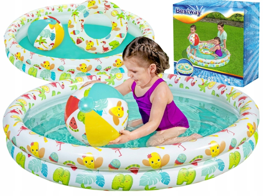 BASEN DMUCHANY BASENIK BRODZIK TĘCZOWY + GRATISY