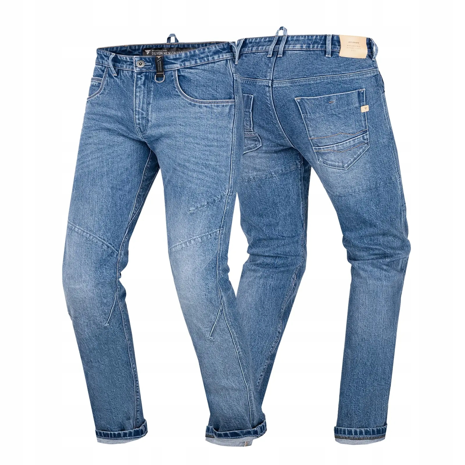 SHIMA SPODNIE JEANSY MOTOCYKLOWE Z OCHRANIACZAMI MĘSKIE DEVON MEN BLUE 40 Rozmiar 40/32