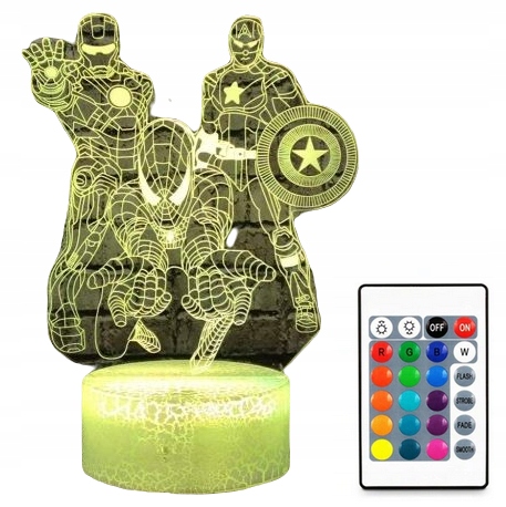

Lampka Nocna 3D Led Marvel Avengers Pilot