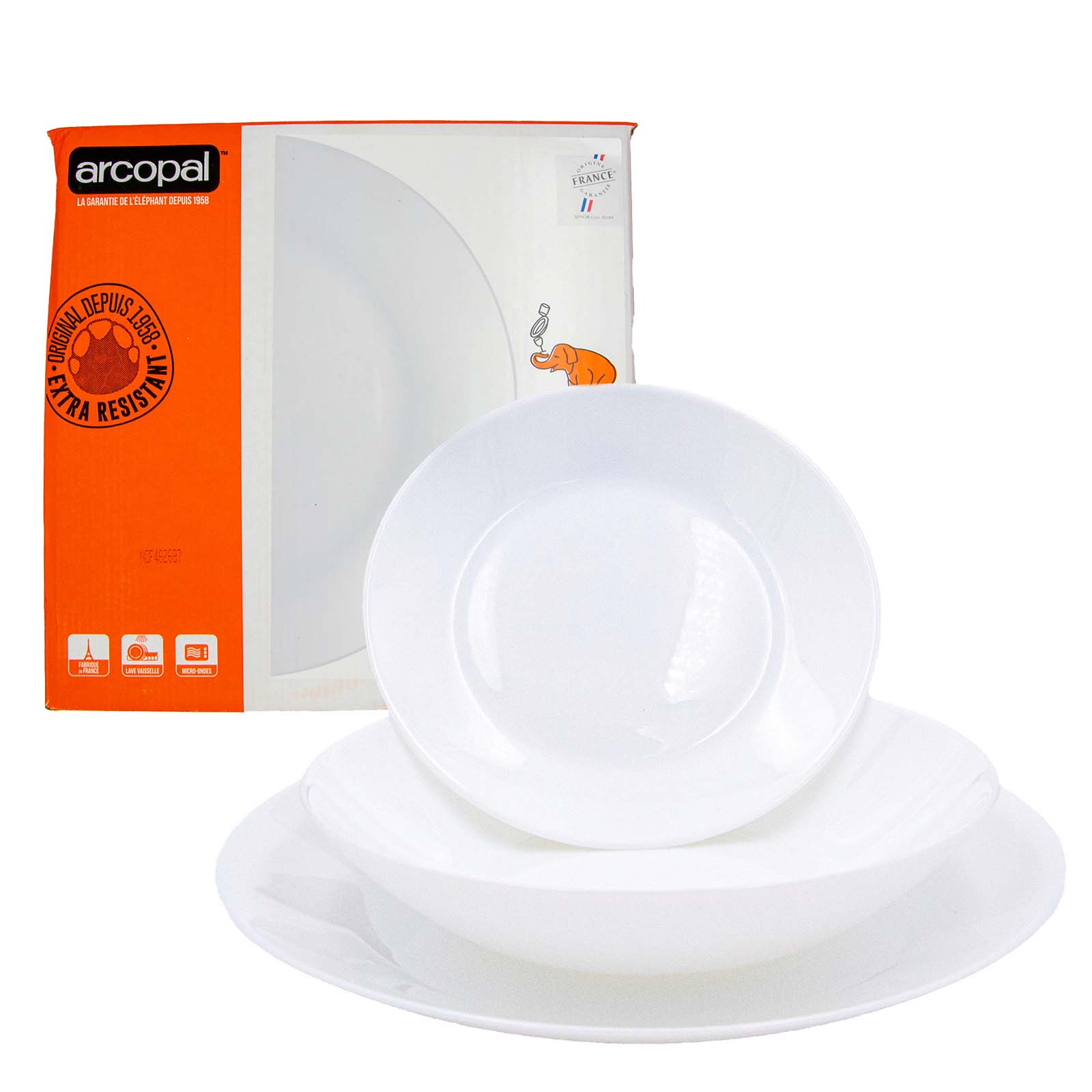 

Komplet obiadowy Zelie 18el 6osób Arcoroc Luminarc