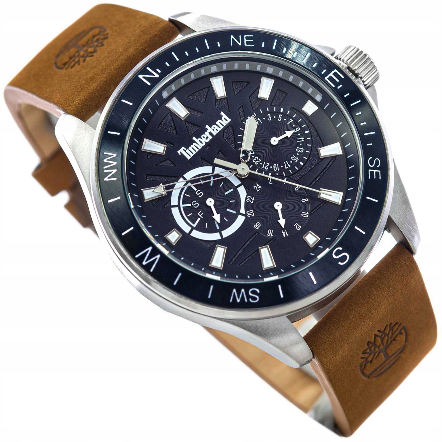 Pánské Hodinky Timberland TDWGF9001502 Hnědé Na Řemínku Datumovka