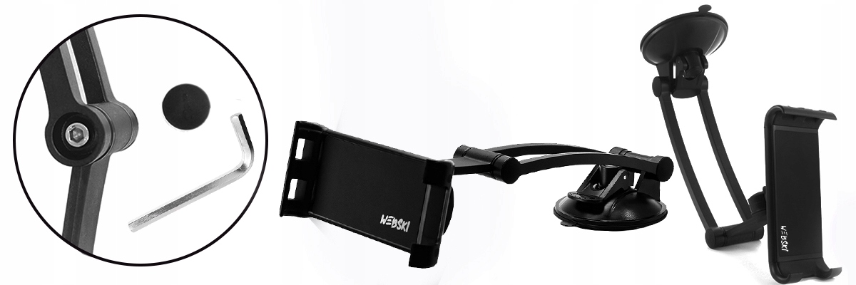 UCHWYT NA TELEFON TABLET DO SAMOCHODU SZYBA KOKPIT Producent Webski