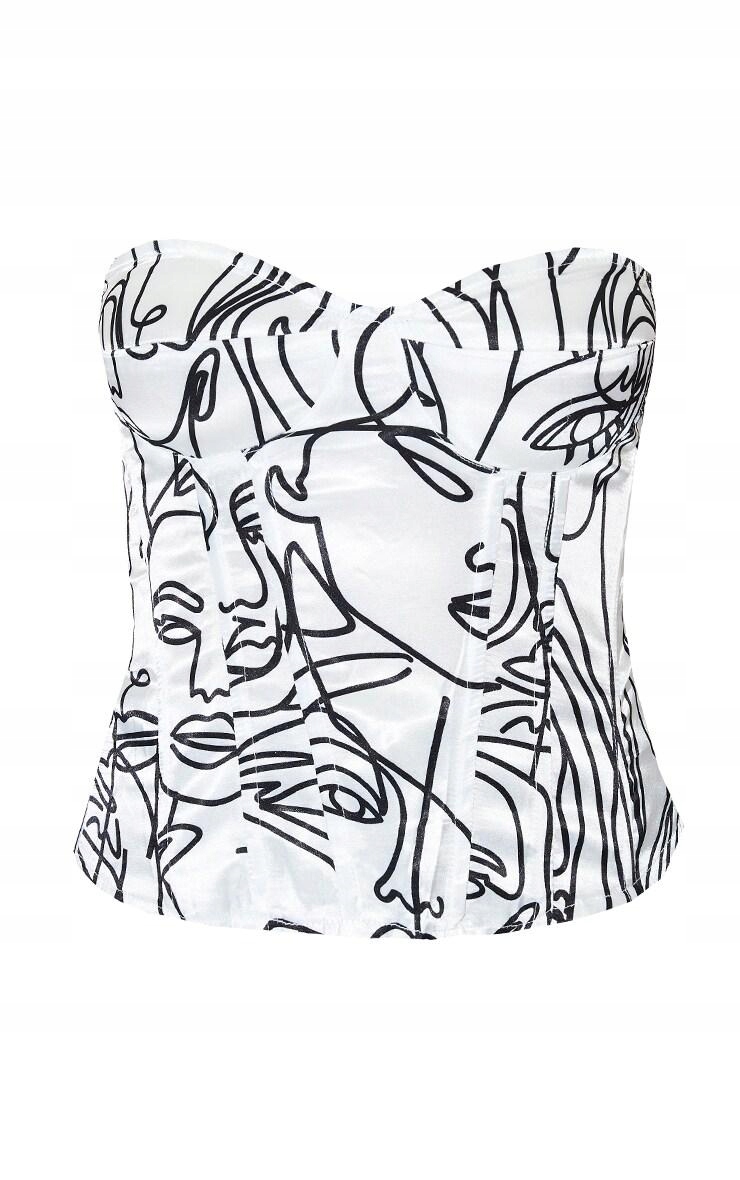 AG22 SATYNOWY GORSET PRINT PRETTYLITTLETHING 44 Materiał dominujący poliester
