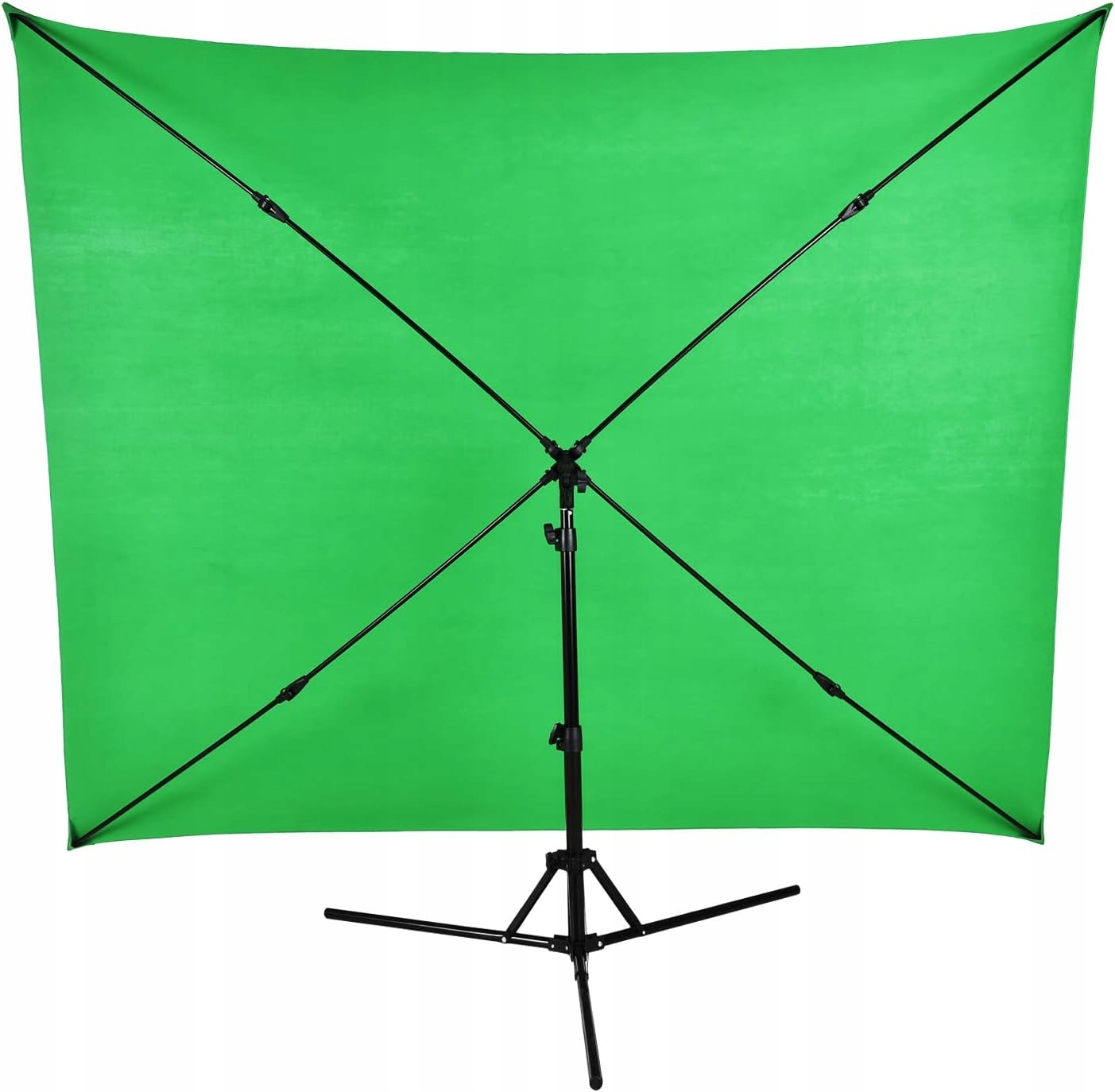Zelené pozadí 2x1,5 m s nastavitelným stativem pro video streaming Solidní