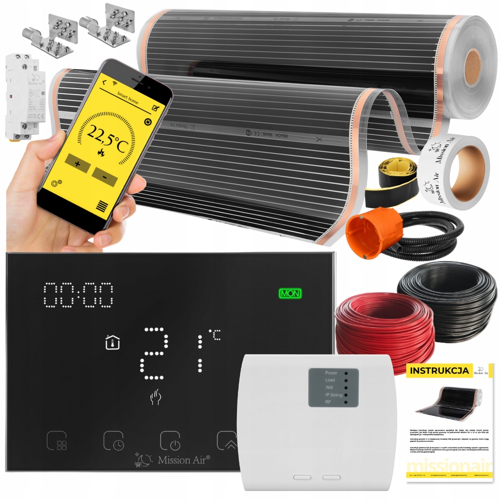 Set Fólia vyhrievacia podložka Infračervená 26 m² 160 W