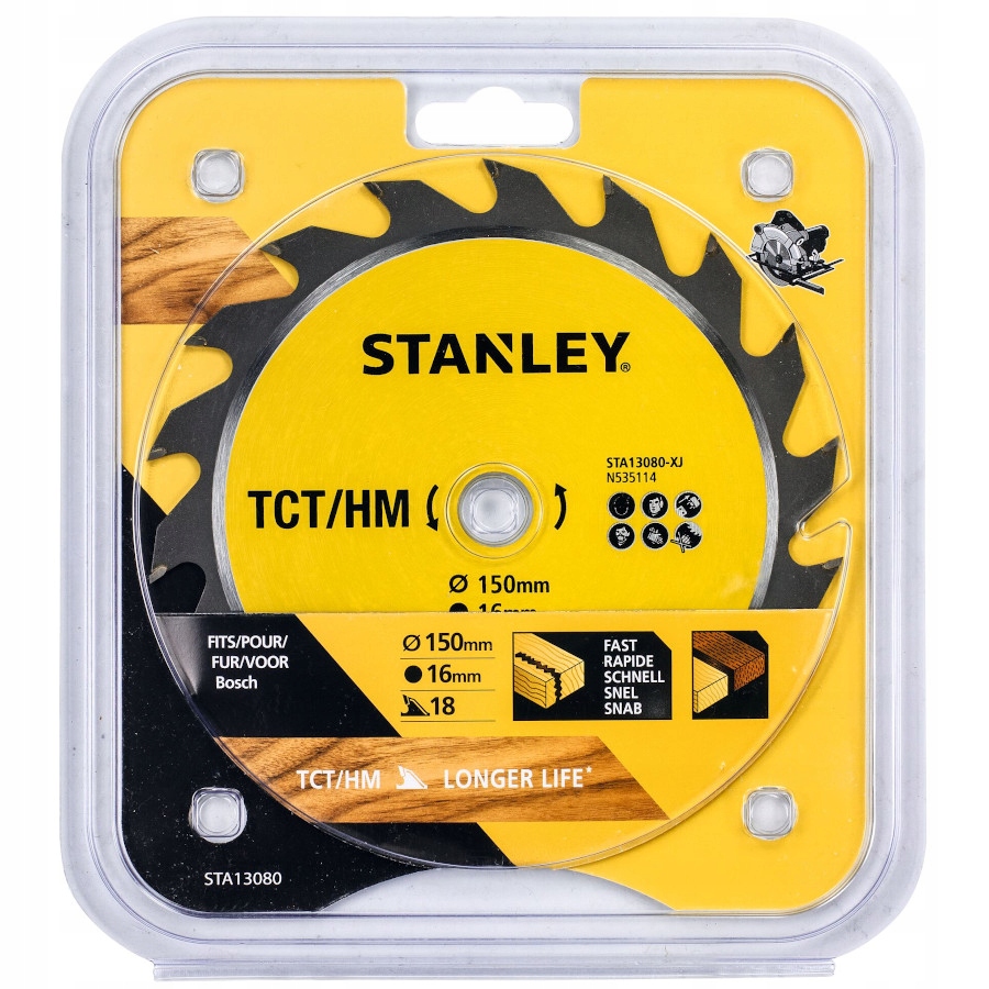 

Stanley Piła Tarczowa Drewna Węglik Tct/hm 150 18z