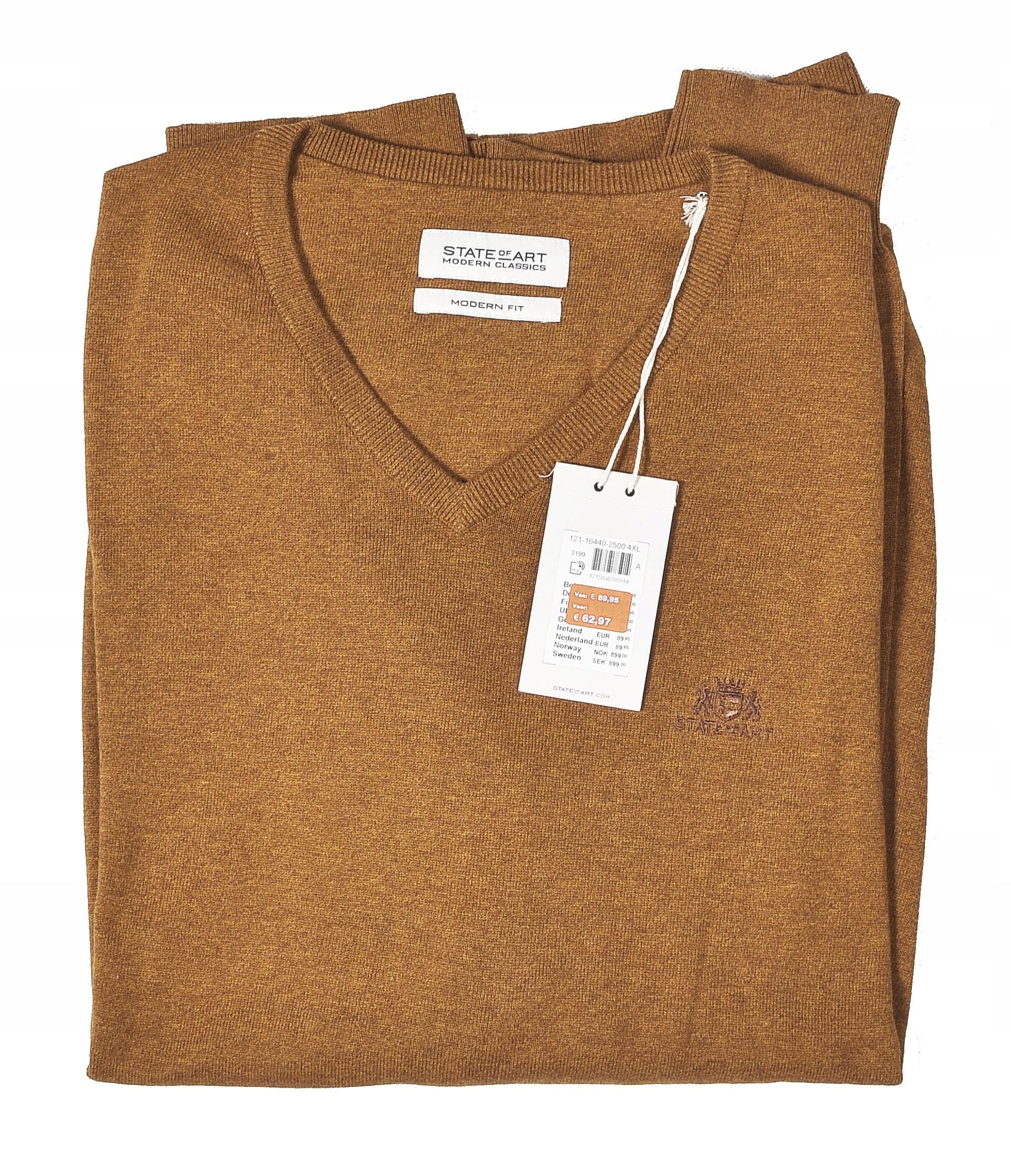 

State Of Art Sweter v-neck bawełna modern 4XL
