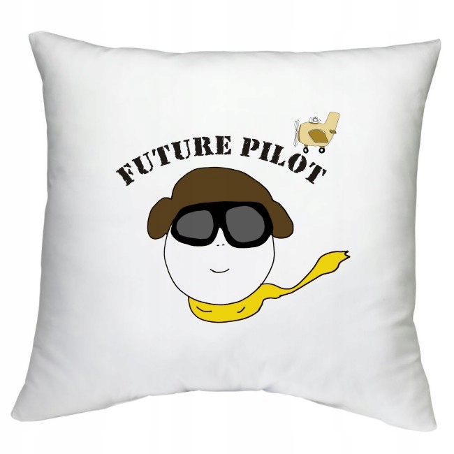 PODUSZKA samolot pilot latanie szybowiec WZORY Kolor biały