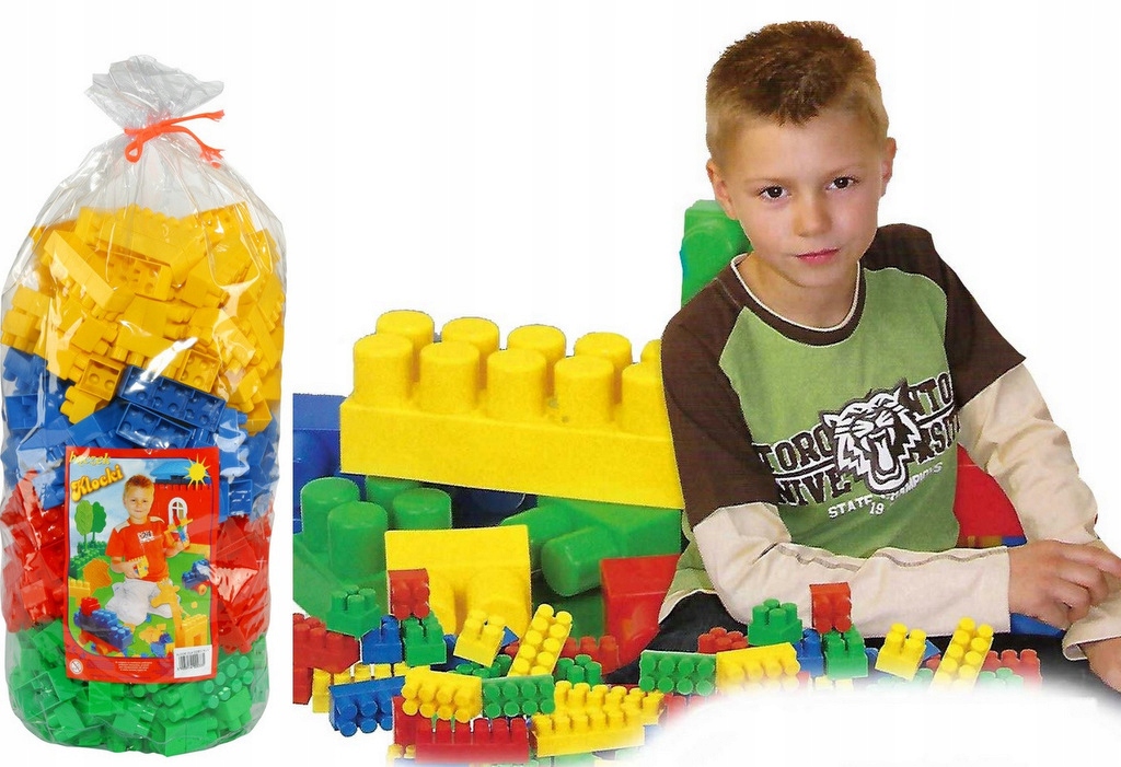 

Klocki Duże Plastikowe Zestaw 300 el Konstrukcyjne