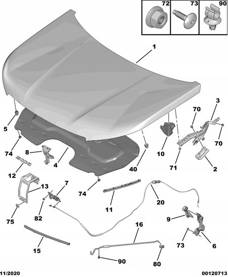 RYGIEL MASKI PEUGEOT 2008 II 19
