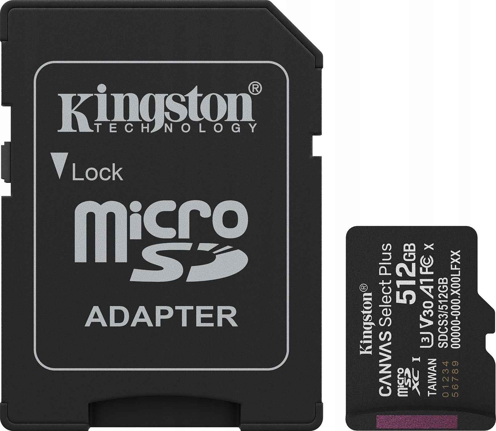 Karta Kingston Canvas Select Plus MicroSDXC 512 Gb Class 10 UHS-I/U3 A1 V30