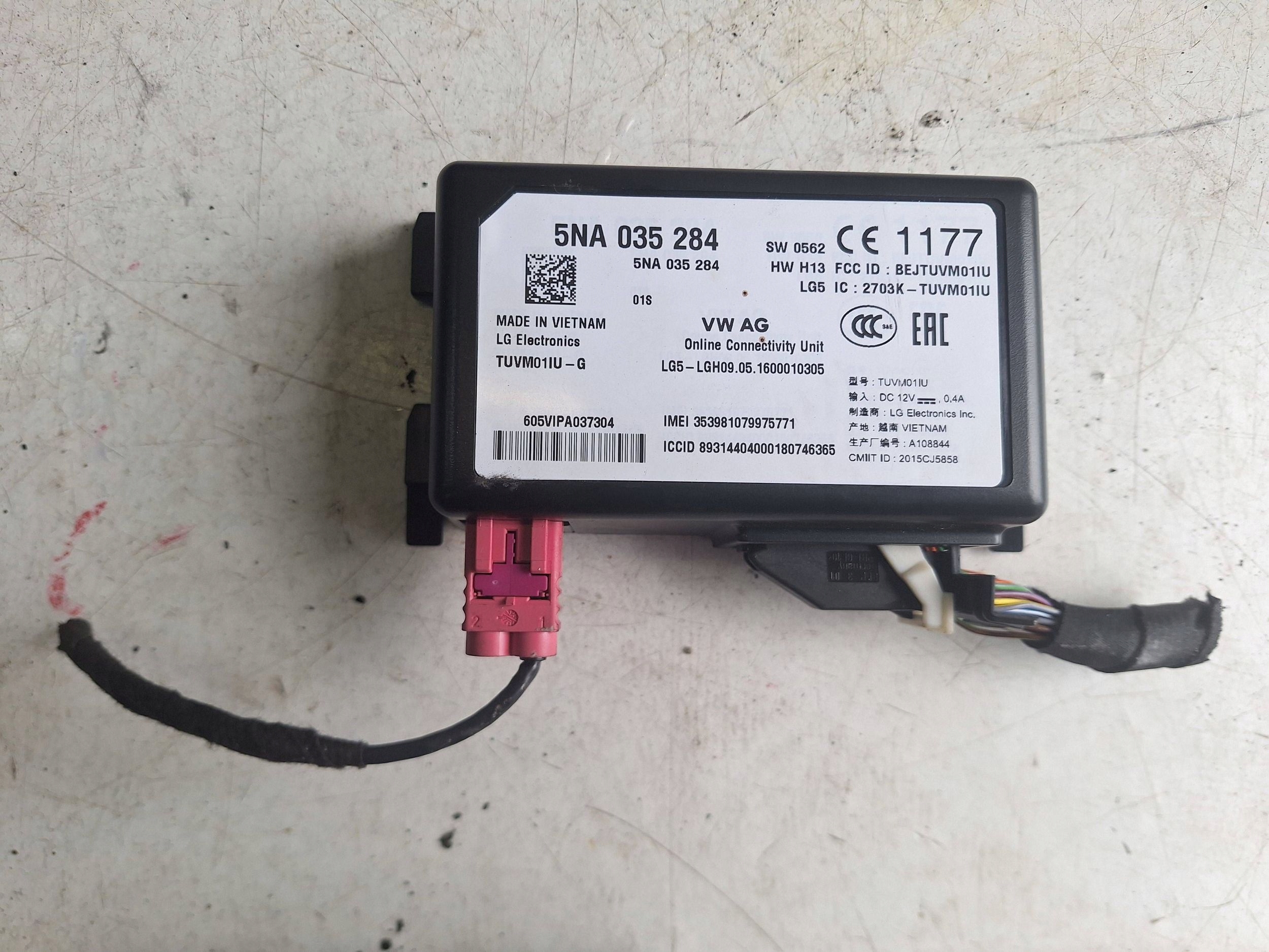 VOLKSWAGEN SEAK SKODA AUDI module ONLINE 5NA035284