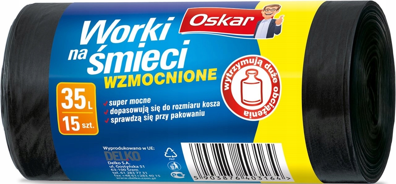 

Oskar Worki na śmieci wzmocnione LD 35L 15szt