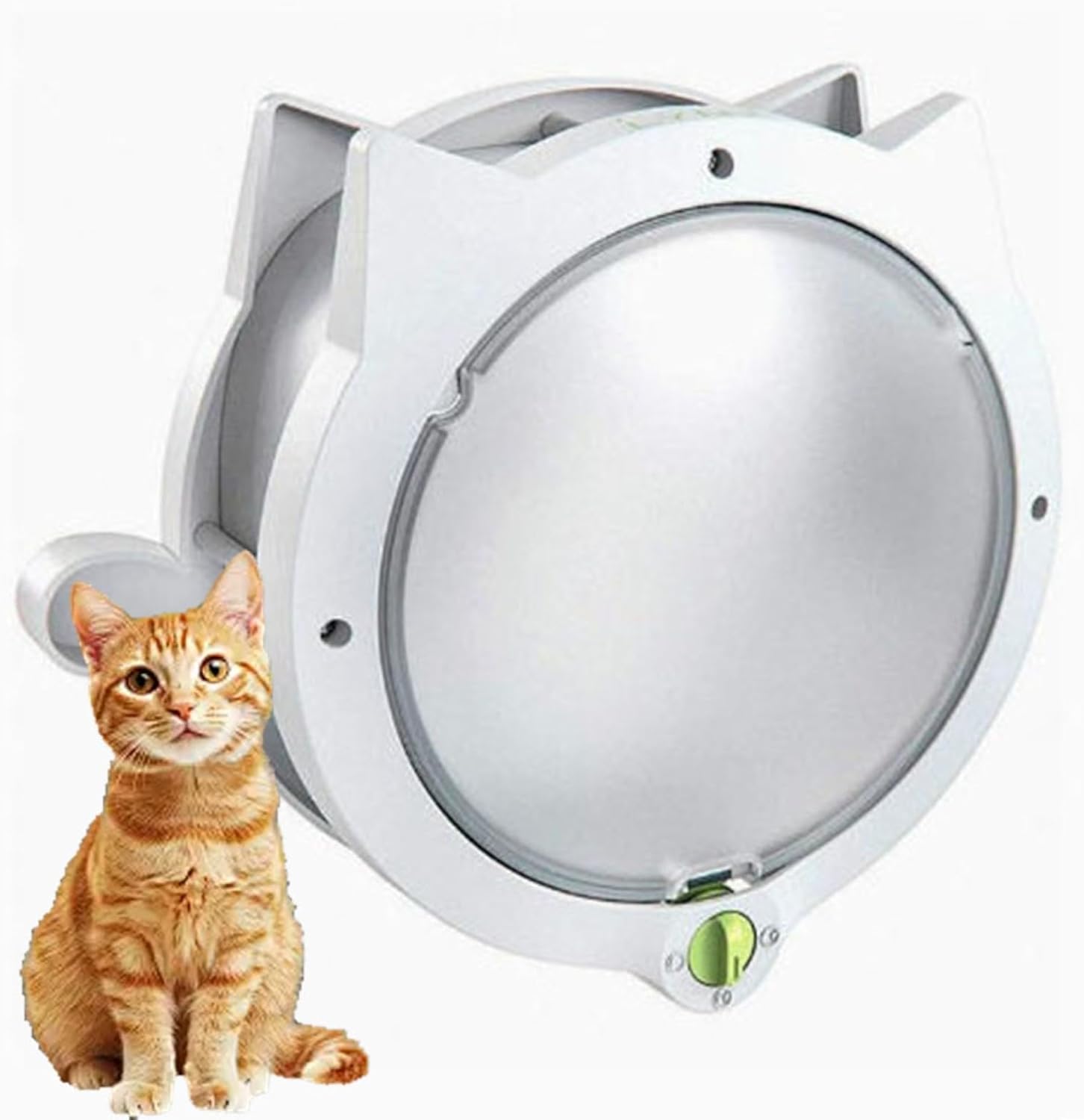 Dveře Pro Zvířata 21 CM 4 Režimy Bílé S Voděodolným Těsněním Pro Kočky A Psa