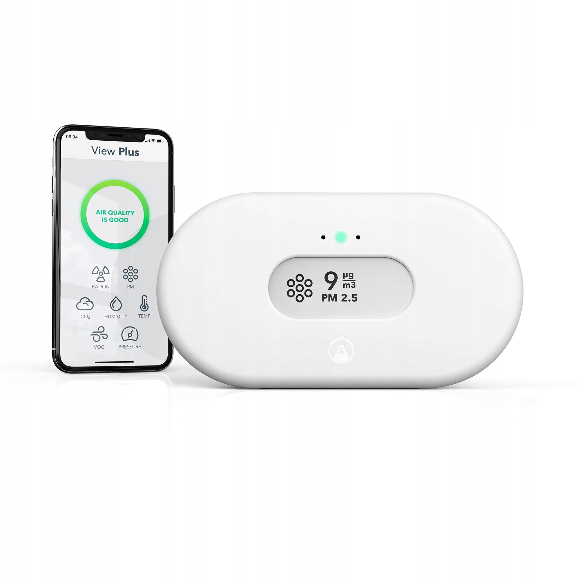Airthings 2960 View Plus Merač kvality vzduchu Radon CO2 PM2.5 WiFi