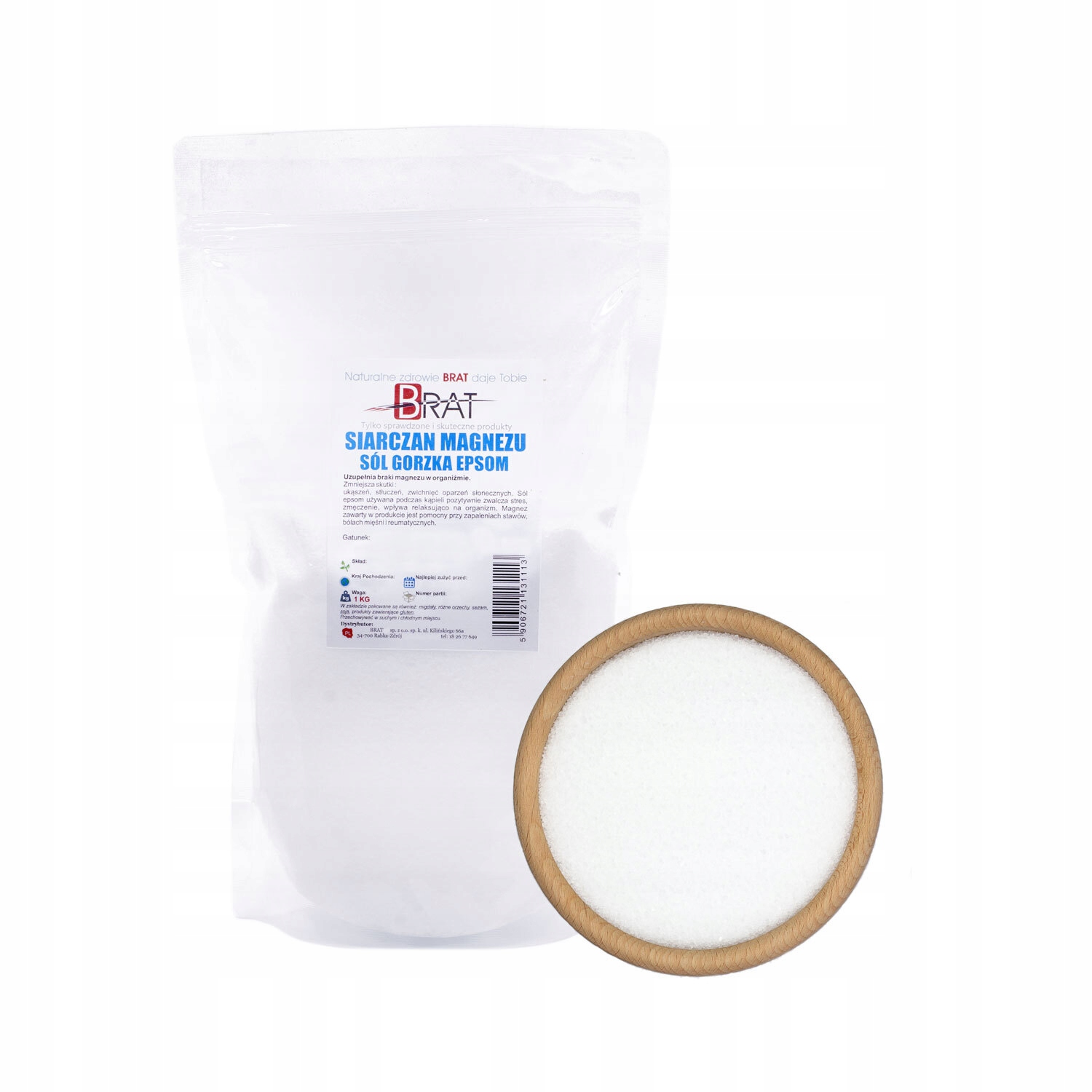 

Sól Gorzka Epsom 1kg czysty Siarczan Magnezu detox