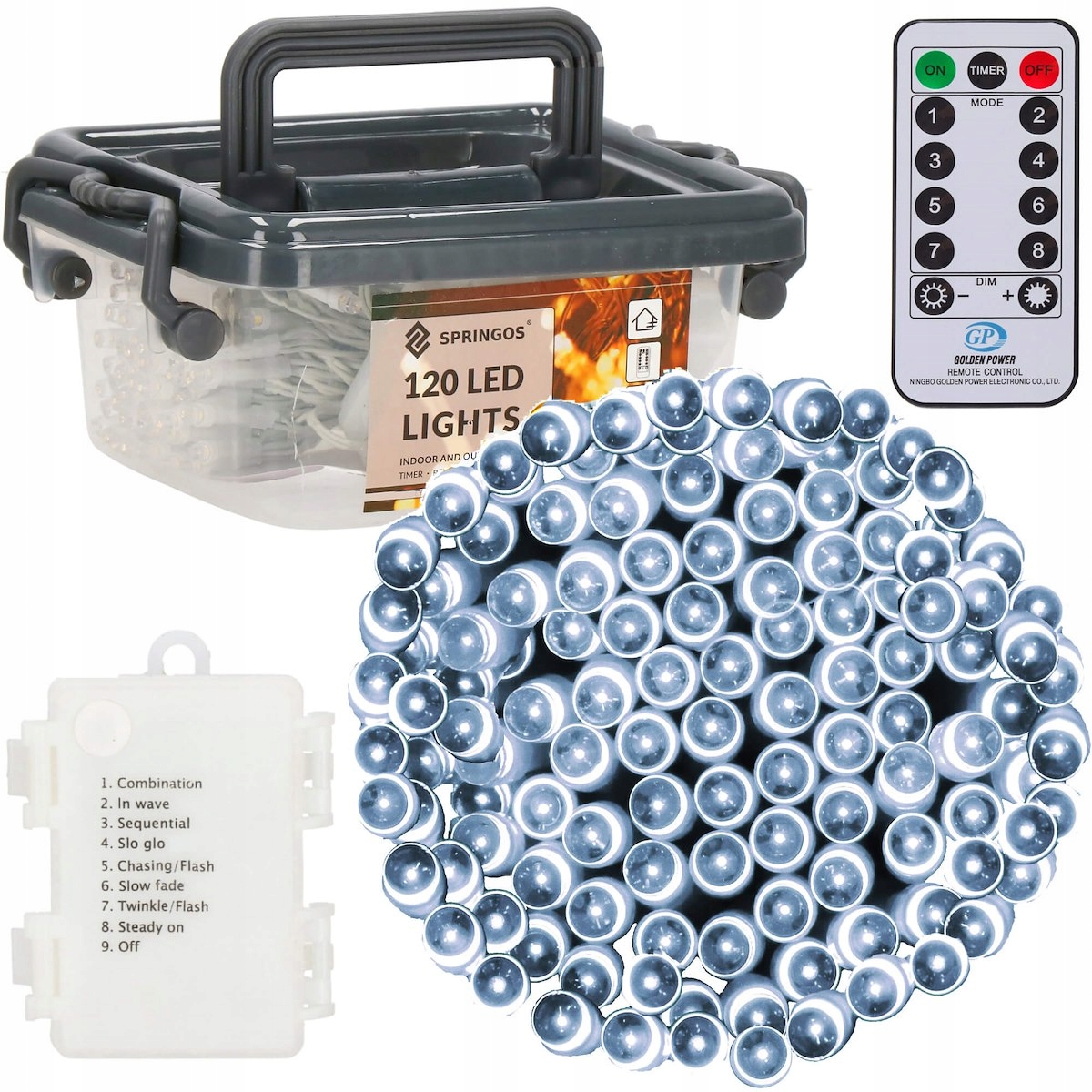 

Lampki Światełka 120LED Na Baterie Choinka Zew/wew