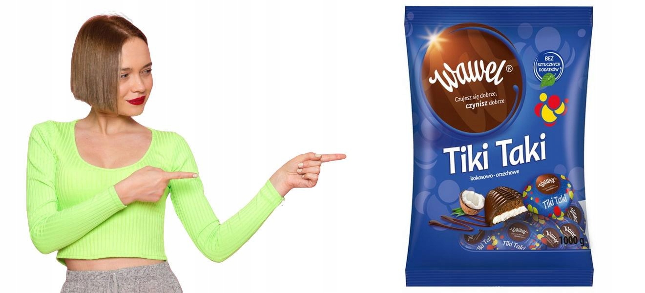Levně Wawel Tiki Taki kokosové a ořechové Bonbóny 1 kg