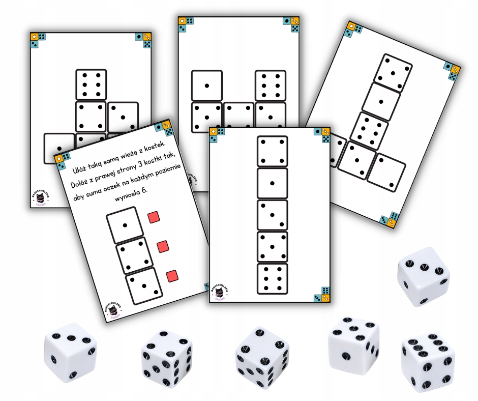 

Wieże Z Kostek kości dla dzieci 32 6 kostek