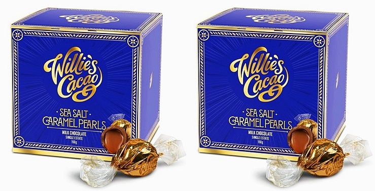 Levně Willie's Cacao Pralinky slaný karamel Bez Lepku, 100% Přírodní 2x150 g