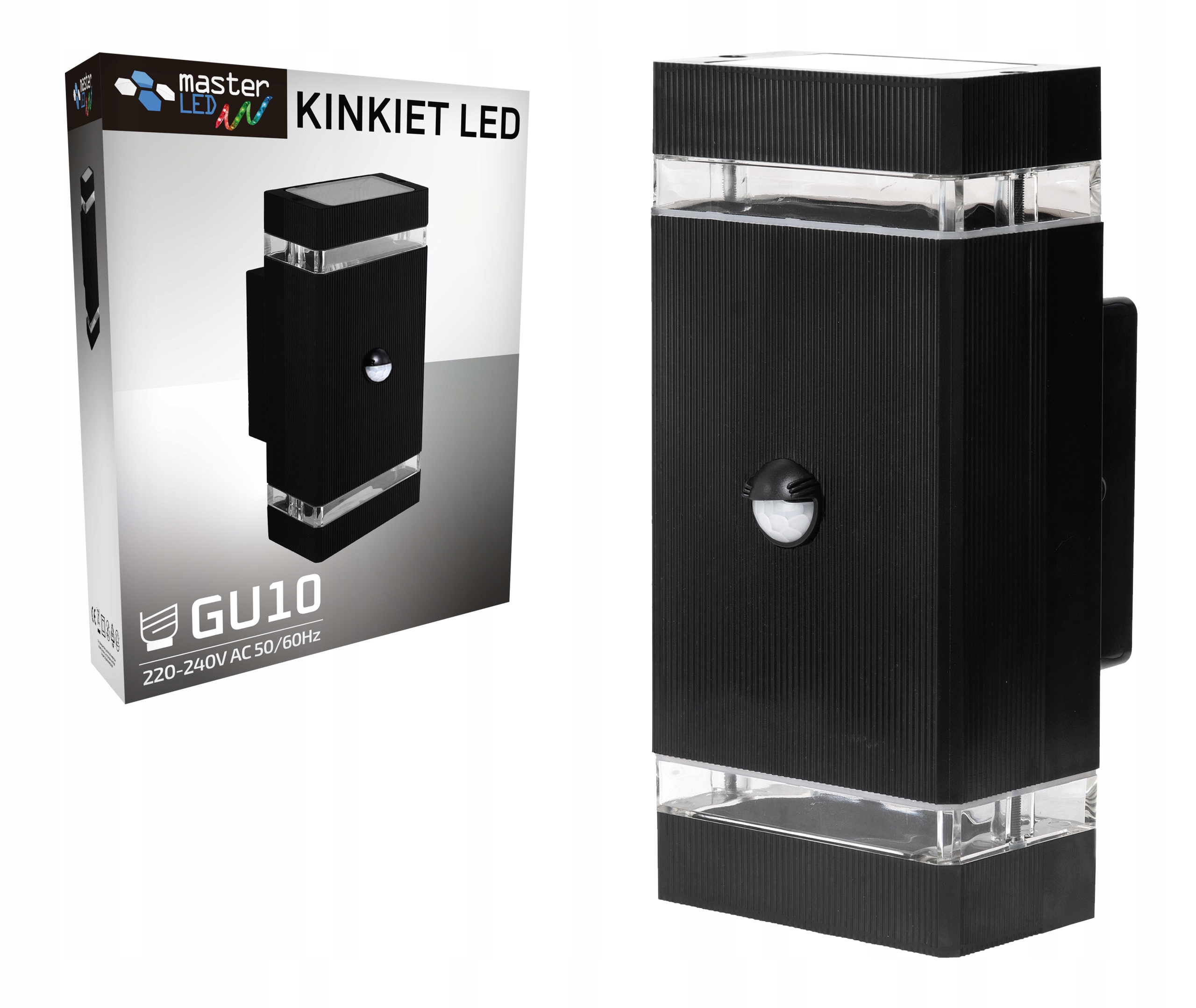 Kinkiet zewnętrzny CZUJNIK lampa ogrodowa zewnętrzna ścienna GU10 LED