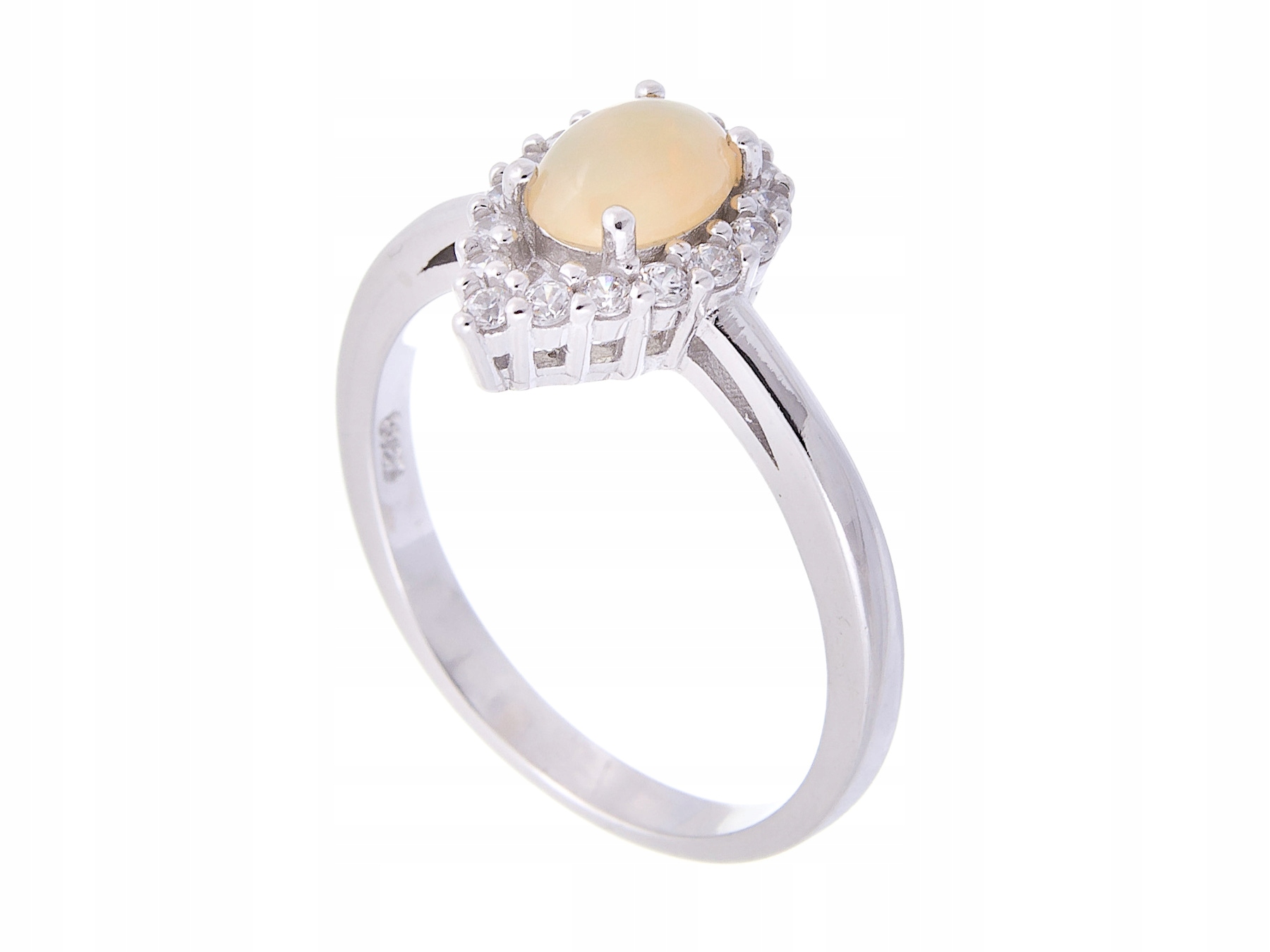 Stříbrný Prstýnek Vel Přírodní Opál