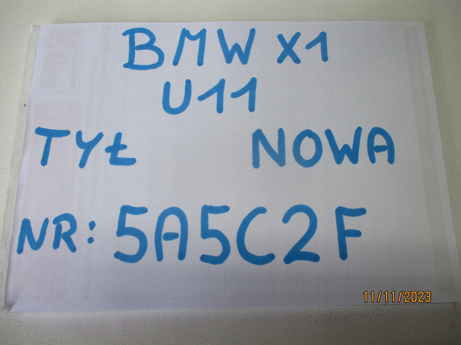 semi-axis rear BMW X1 U11 5A5C2F