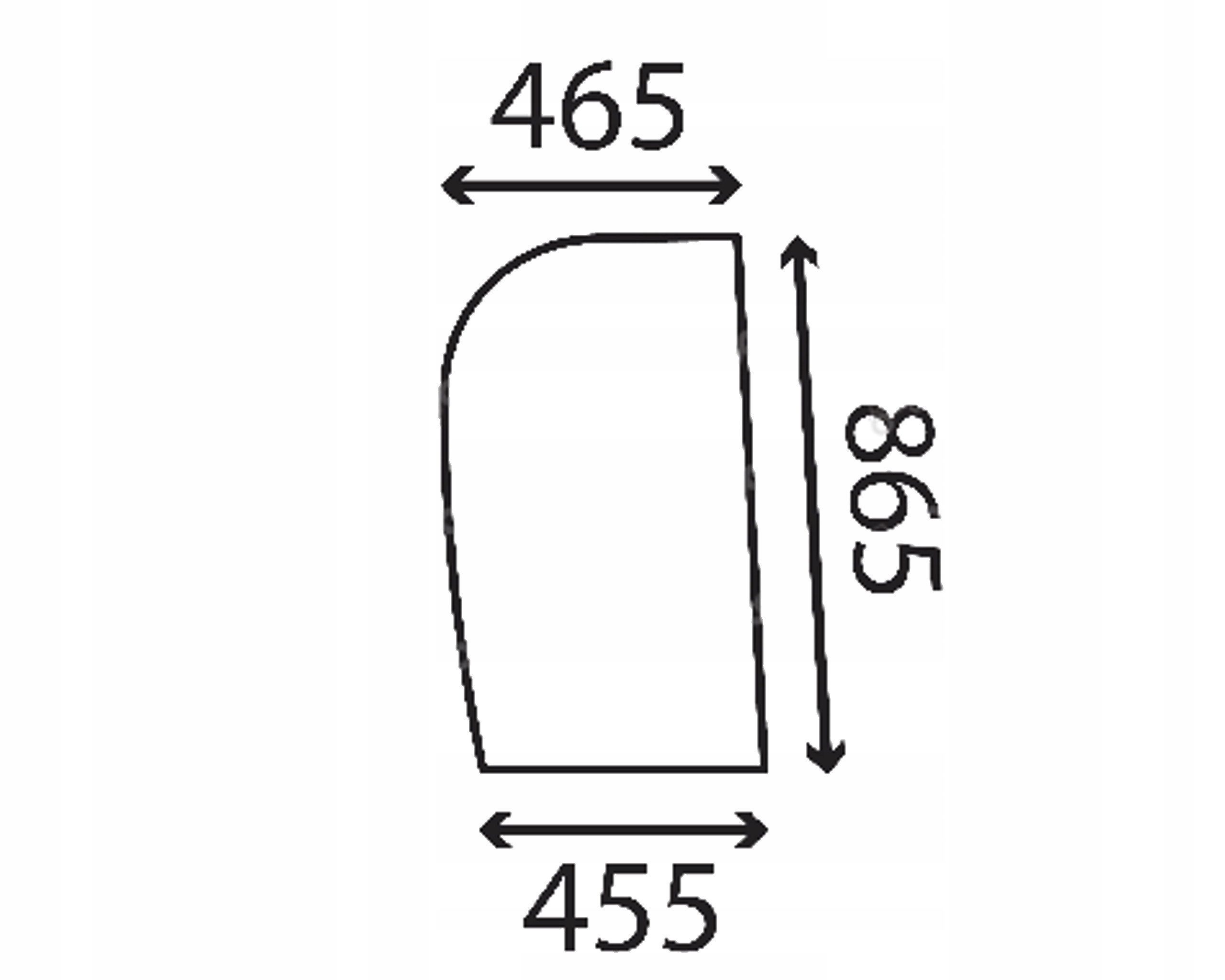 sklo Jcb boční pravé 332/G0505