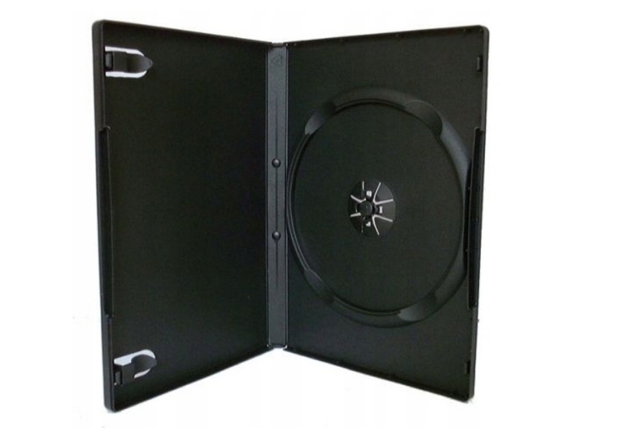 Pudełka DVD x1 na płyty 14 mm standard Czarne 100 sztuk