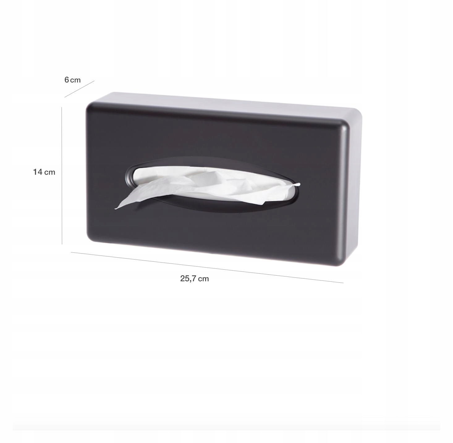Pojemnik na chusteczki czarny mat STELLA 23.002-B Kolor czarny