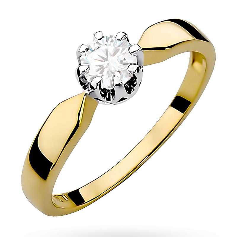 Zlatý Prstýnek s Briliantem 0,40 ct