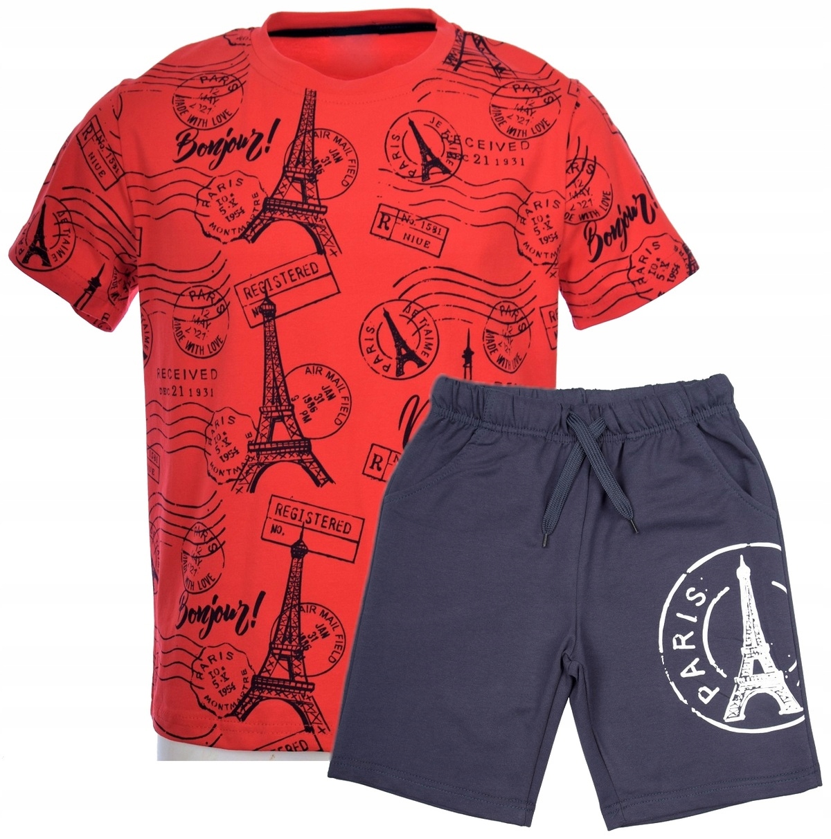 KOMPLET LETNI TL22060C T-SHIRT + SPODENKI ZESTAW 134/140