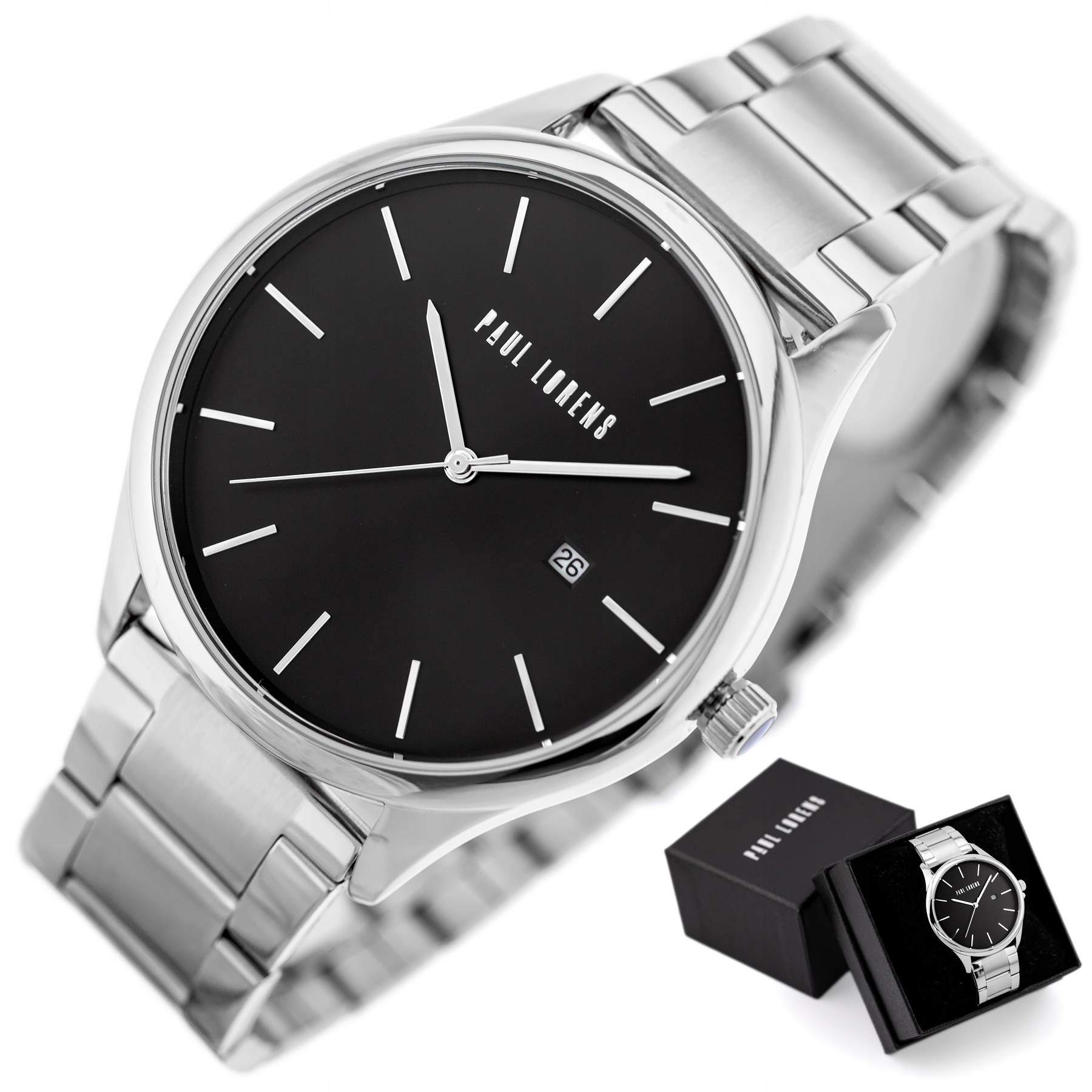 Pánské Hodinky Paul Lorens zg358a Kabelka A Krabička Na Dárek Komplet