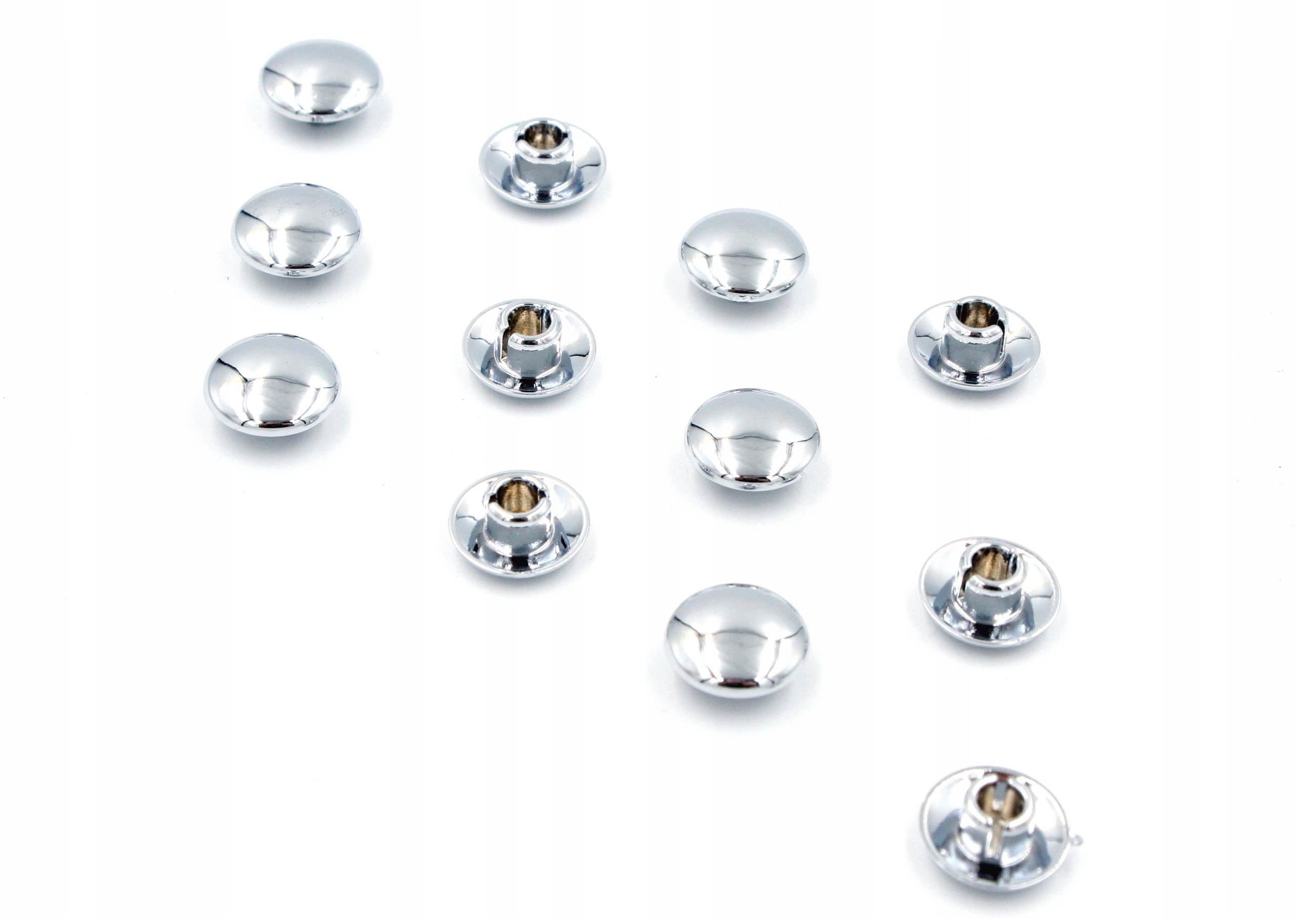 ZAŚLEPKI MASKOWNICE ŚRUB IMBUSOWYCH M6 12szt CHROM