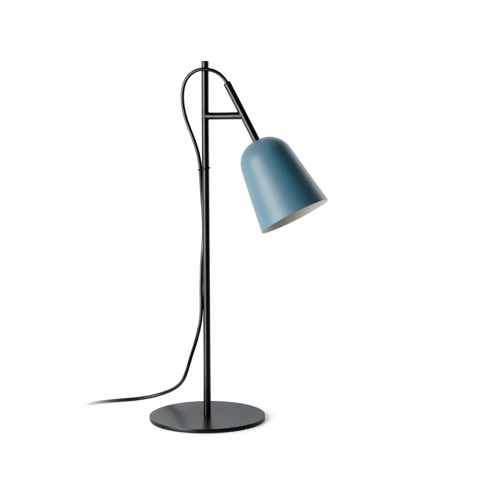 Faro Studio stolná lampa modrá, otočná, minimalistický dizajn, E14, IP20