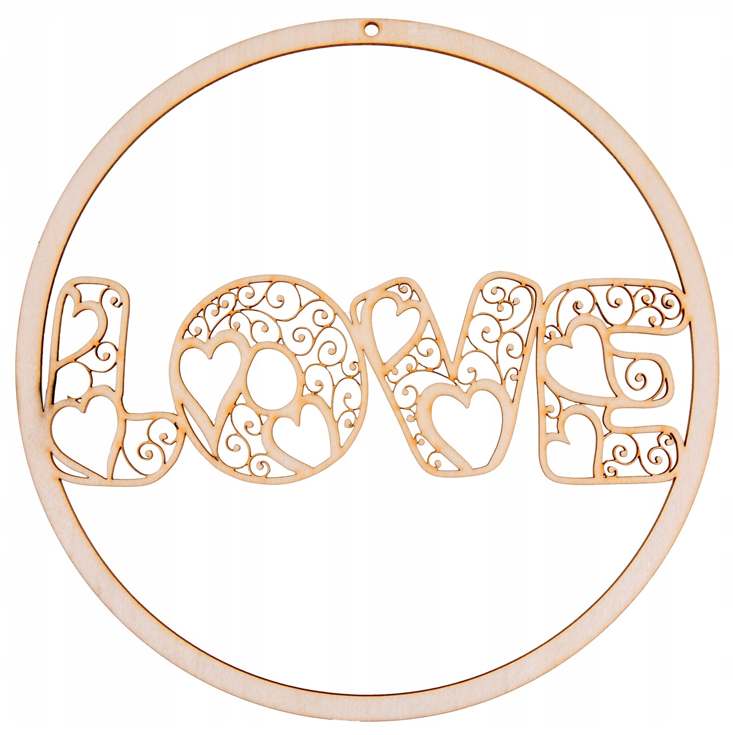 Obręcz koło LOVE 20cm dodatki na ślub, wesele
