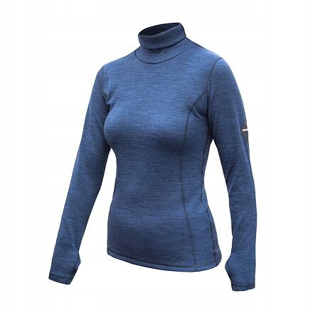 Sensor Merino Bold dámské triko roll neck dl.rukáv cool blue velikost S