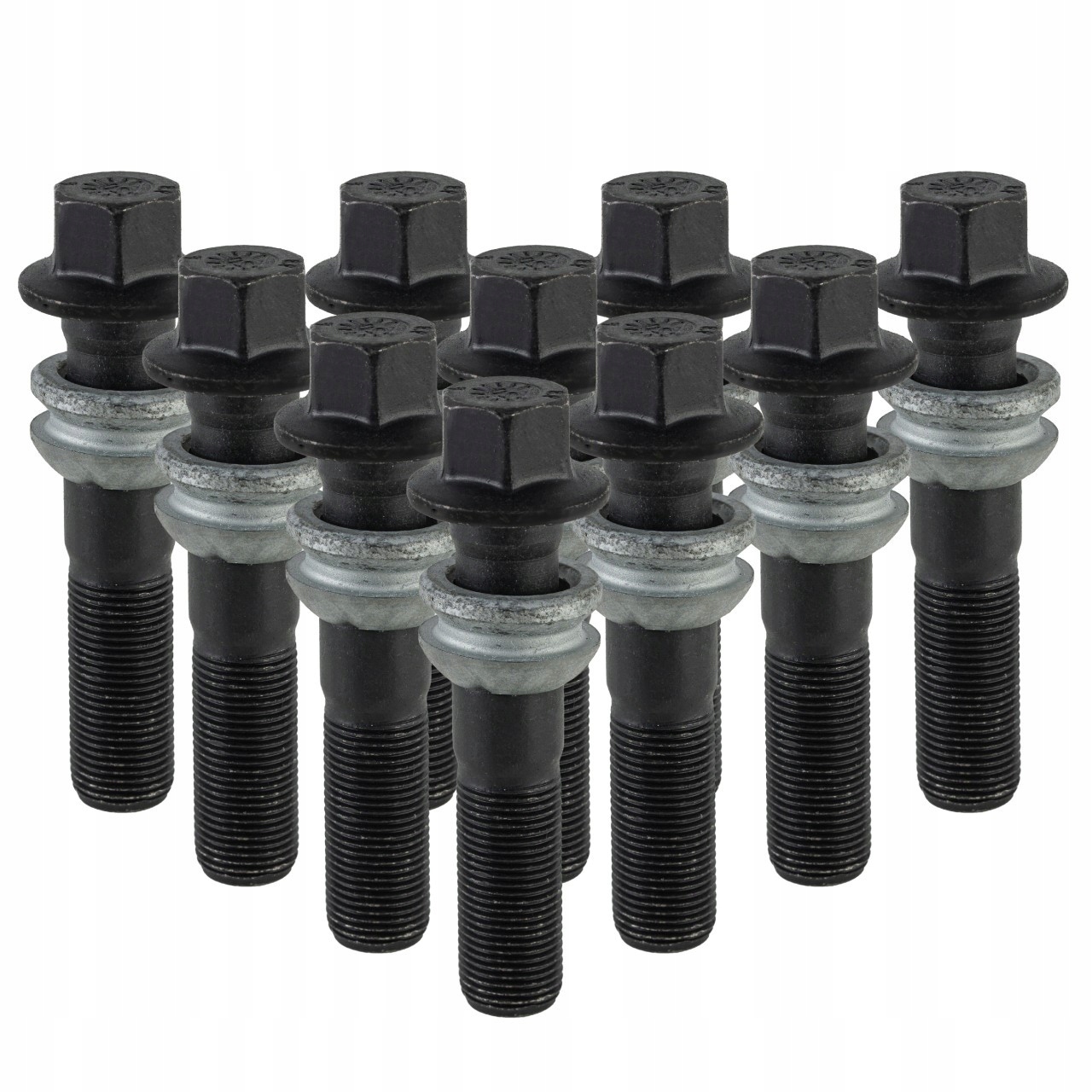 10 x Dlhé Skrutky M15x1.25x64 mm Guľa R14 Kľúč 17