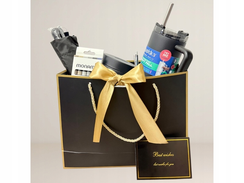 Luxusná darčeková súprava Black Elegance Quokka & Monami Premium