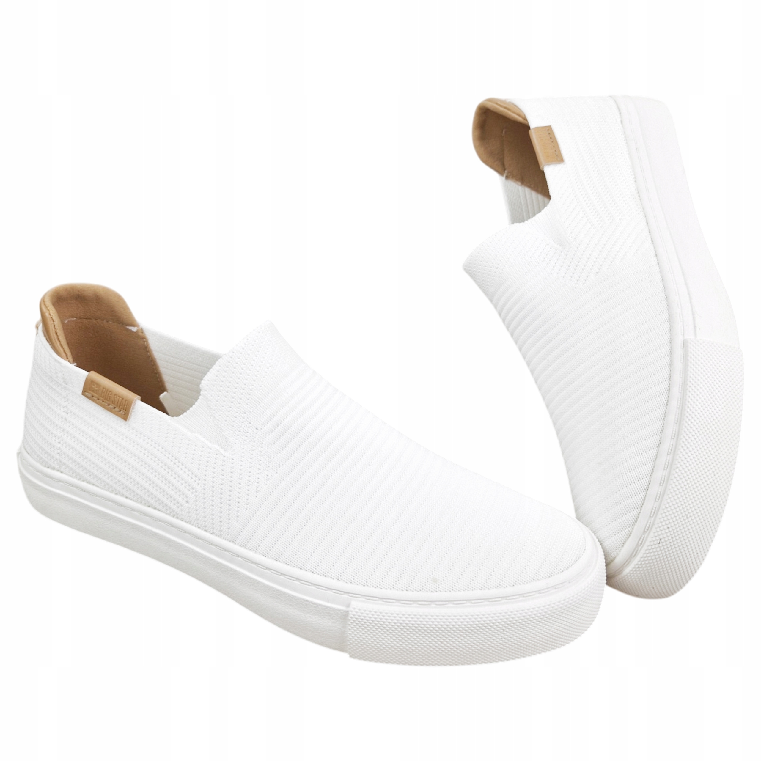 Trampki białe Damskie Big Star Wsuwane Sneakersy Buty letnie Slip On 40