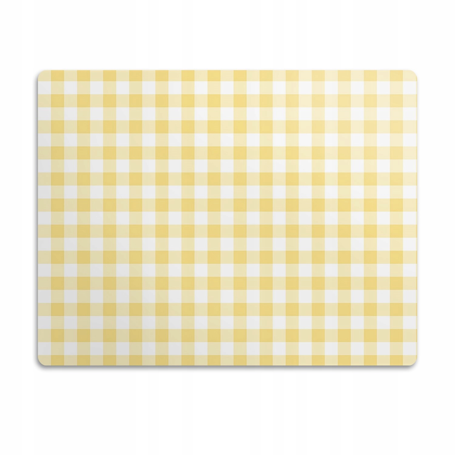 Levně Ochranná podložka pod misky pro psa Žlutá mřížka 90x60