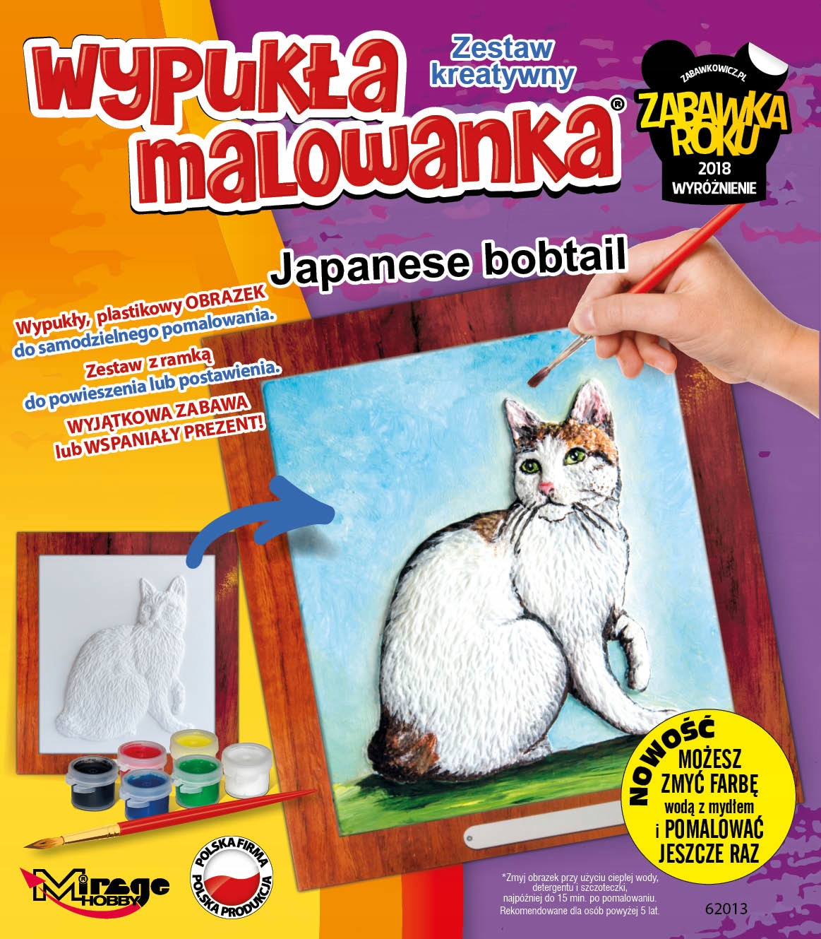 

Wypukła Malowanka Kot Japanese Bobtail Zestaw Krea