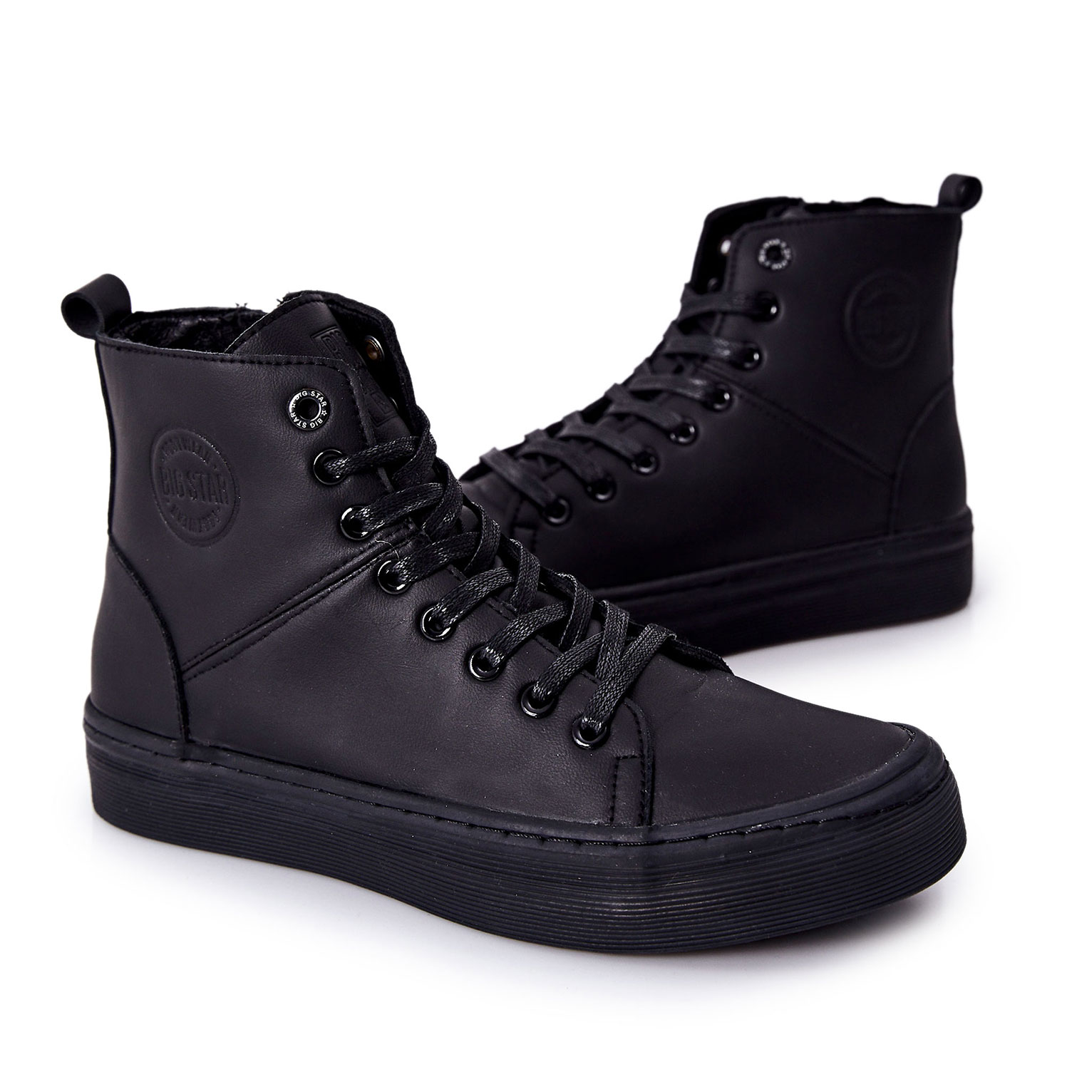 

Wysokie Męskie Trampki Big Star II174048 Czarne 42
