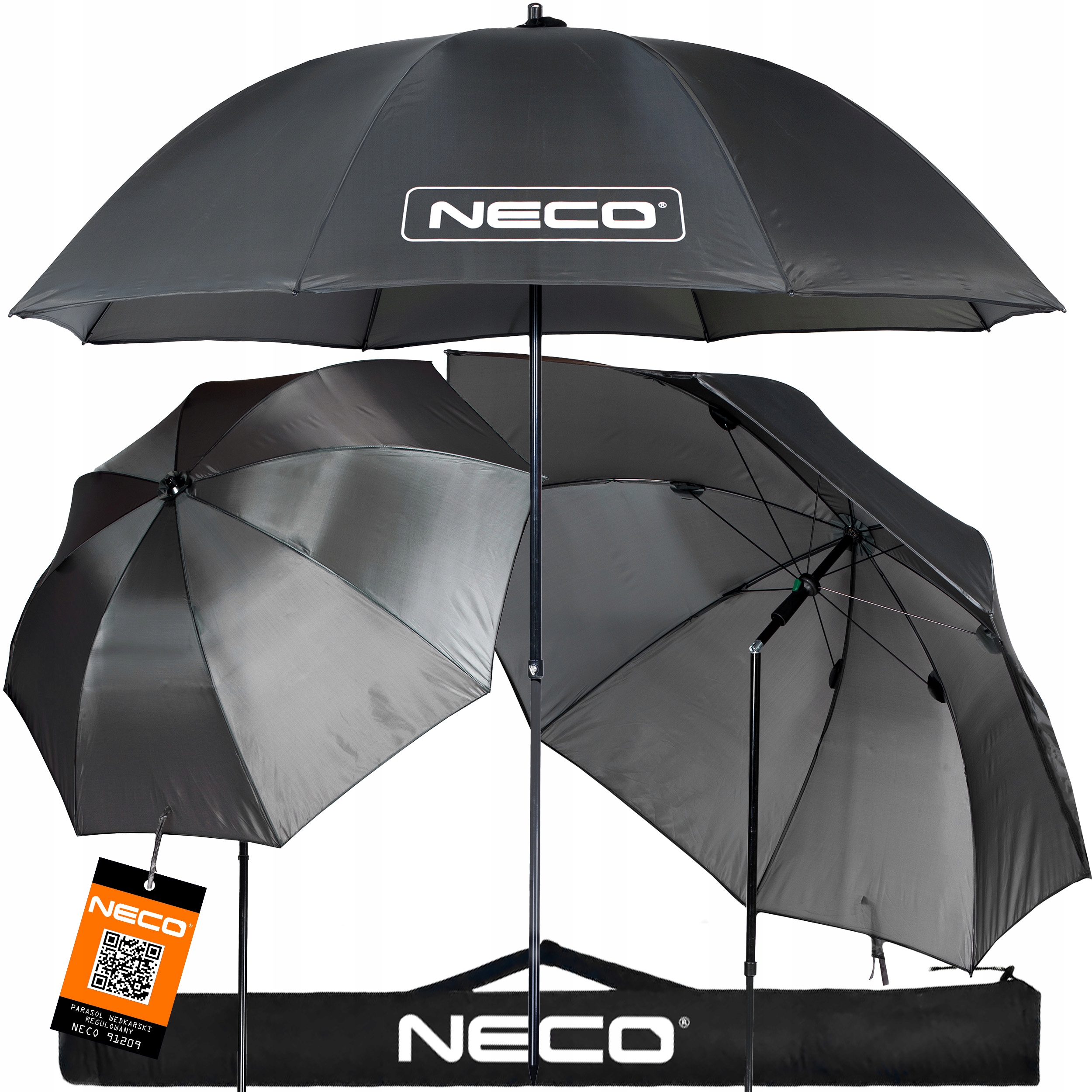 Parasol Wędkarski Neco Regulowany Solidny Duży Solidny