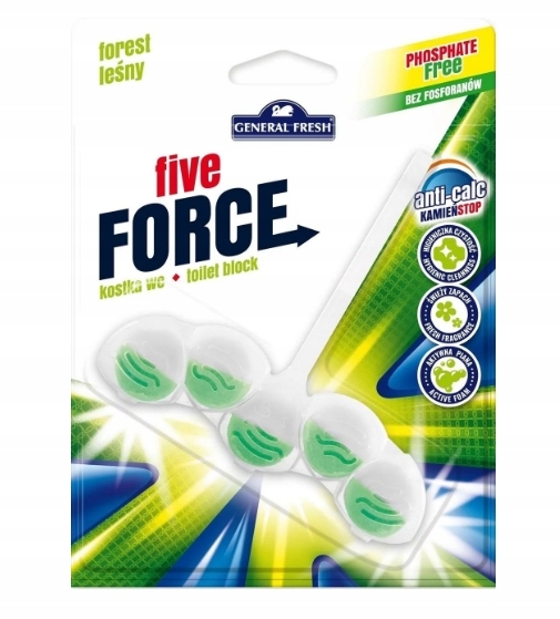 

General Fresh, Kostka do Wc, Five-force, Las, 1szt
