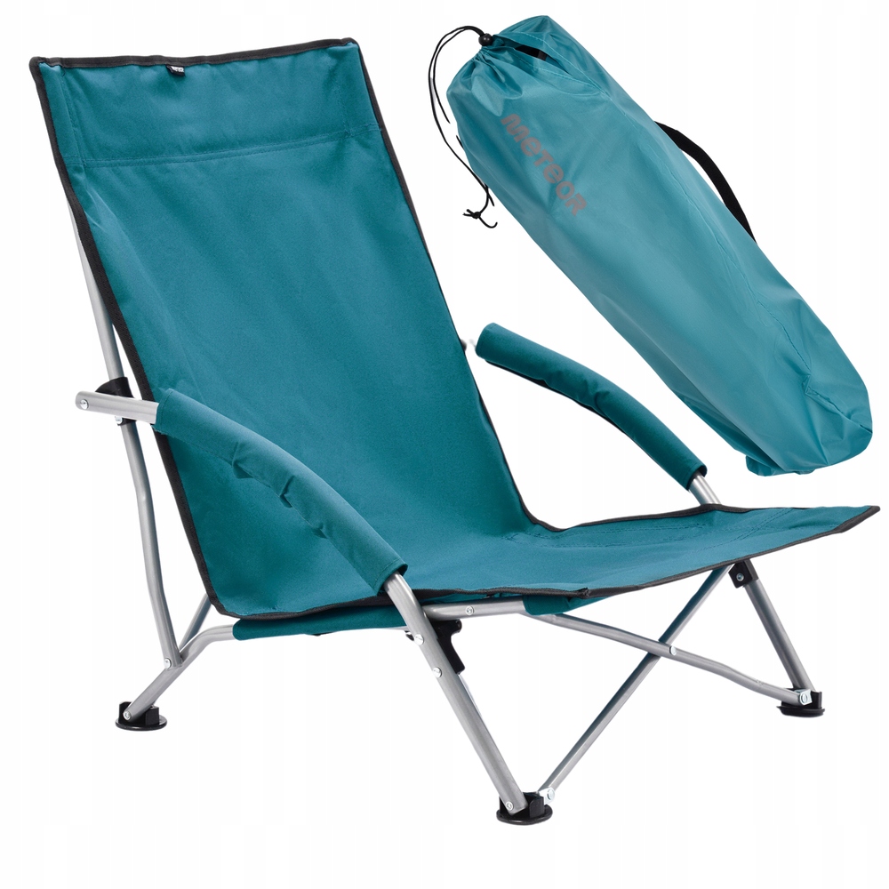 Leżak Ogrodowy Plażowy Składany Fotel Turystyczny Kempingowy Pokrowiec